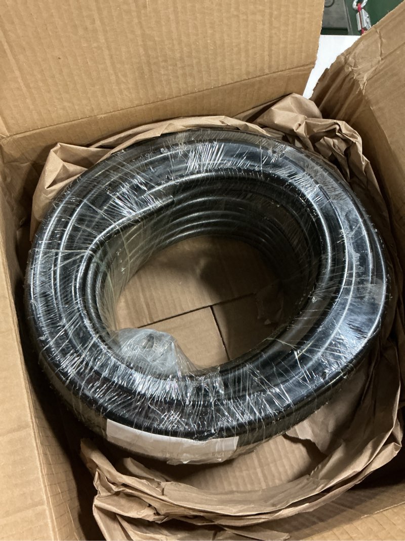 Condition photo showing As Is for 3/8 inch self sinking aeration hose,100 feet weighted pond aerator hose kit 8 stainless steel hose clamps and 4 menders (100ft)