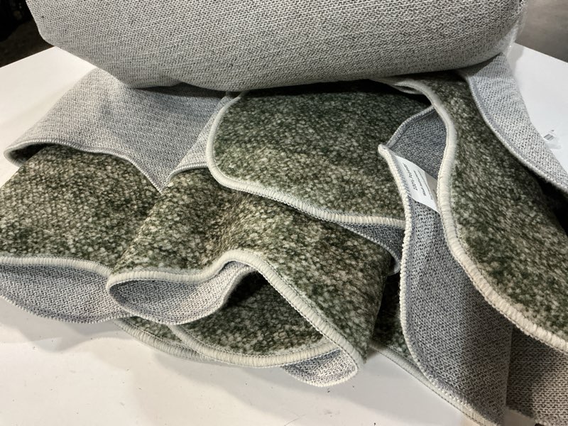 Condition photo showing Good Condition for garveehome scalloped washable area rug 8x10 rug for living room modern rug non slip throw rugs large rugs for bedroom low pile non shedding stain resistant carpet for dining room 8'x10' greyish green