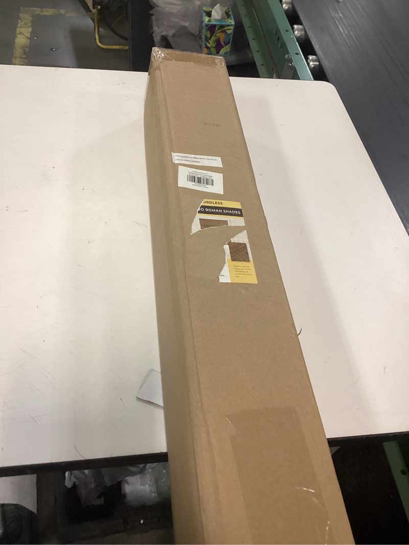 Condition photo showing Good Condition for Cordless Bamboo Roman Shades for Windows, Blinds Size (34" W ×64" H) Colour (Highfield Teak) Highfield Teak 34" W ×64" H