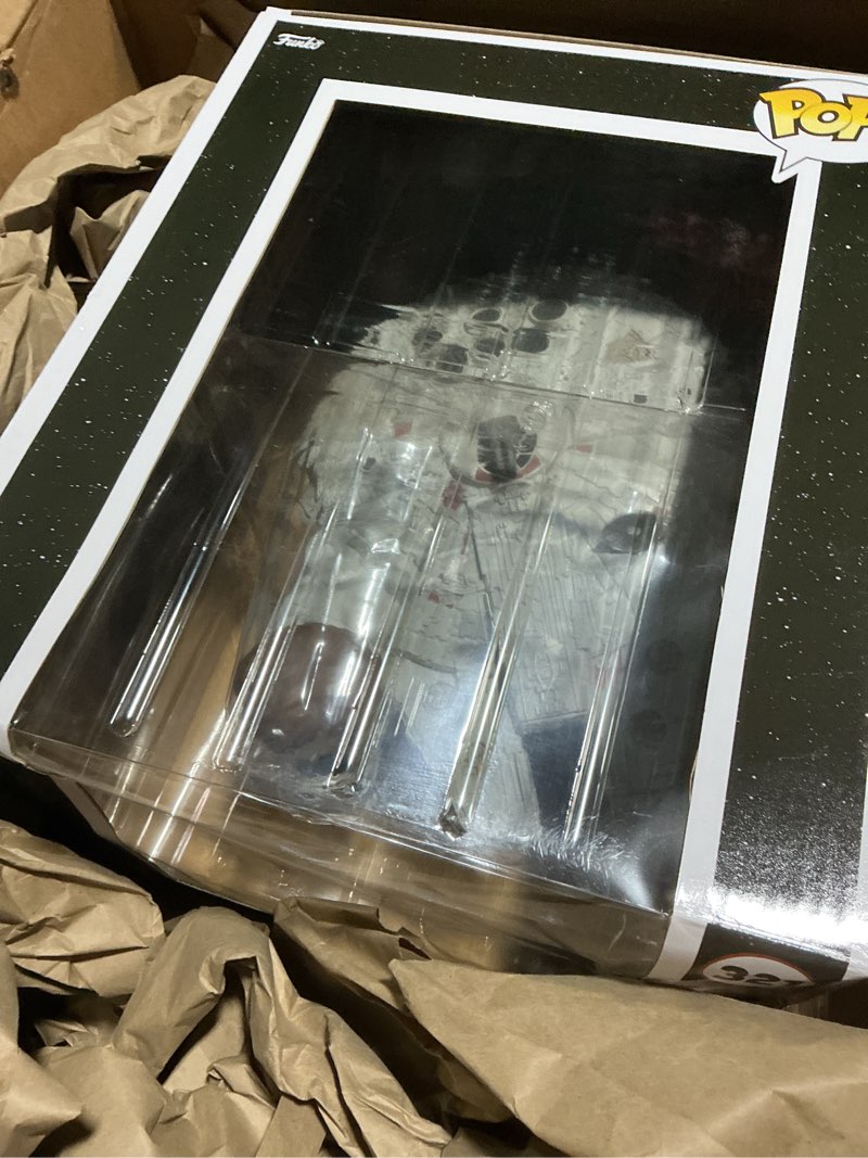 Condition photo showing Good Condition for funko pop! deluxe: star wars - millennium falcon with han solo vinyl figure, (amazon exclusive) standard single