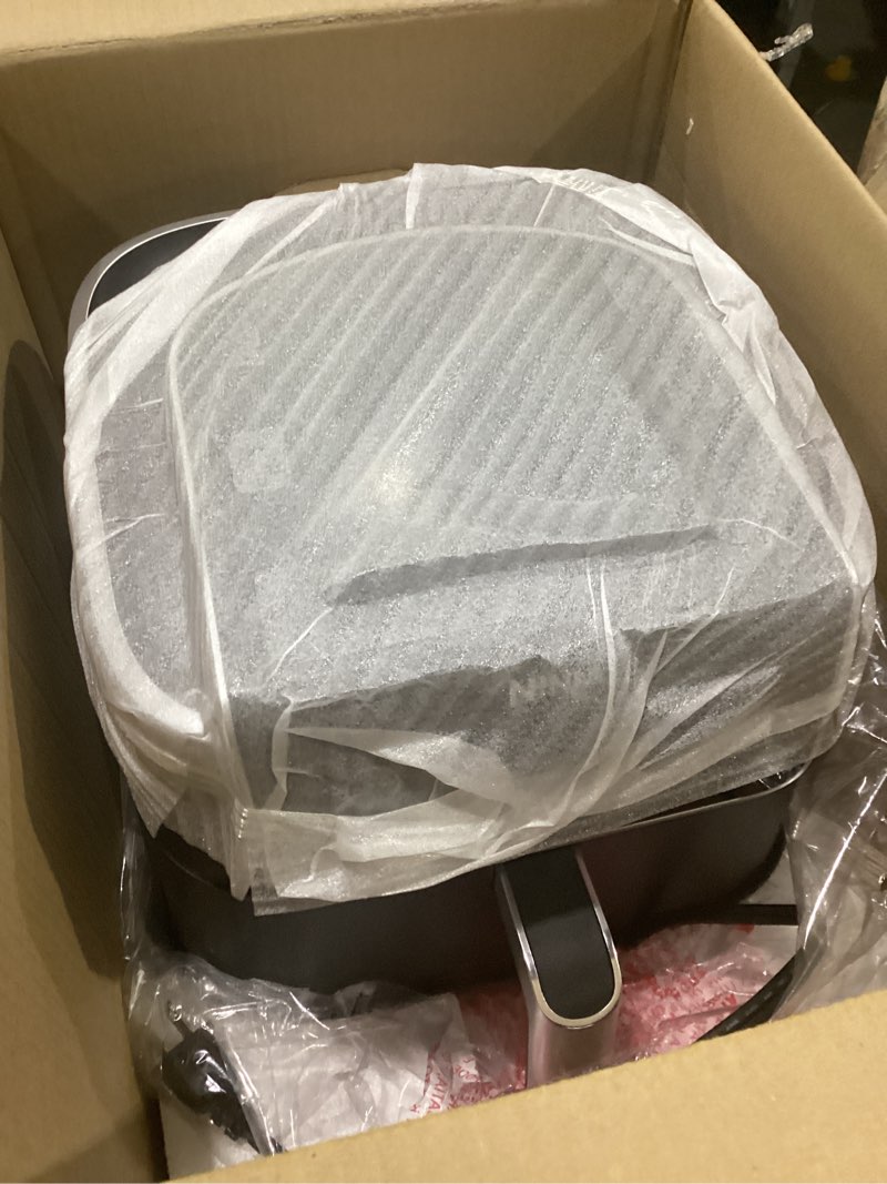 Condition photo showing Good Condition for ninja air fryer | 5 qt capacity fit up to 4lbs of fries | 5-in-1 air fry, bake, roast, reheat, & dehydrate | 400°f | air crisp technology | 1750 watts | nonstick basket & crisper plate | grey | af142 black