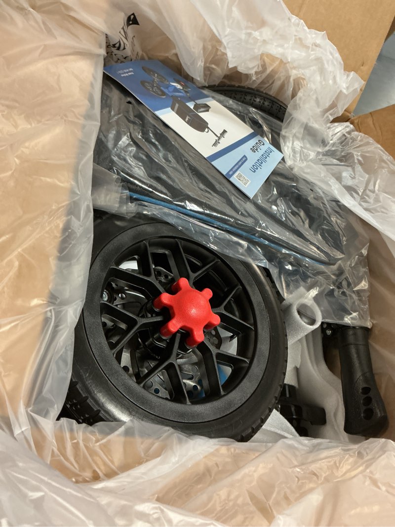 Condition photo showing New/Like New for All Terrain Steerable Knee Scooter Crutch Alternative?Deluxe Medical Scooter Double Handbrake,for Adults Injured Ankle & Foot Recovery Scooter in Blue