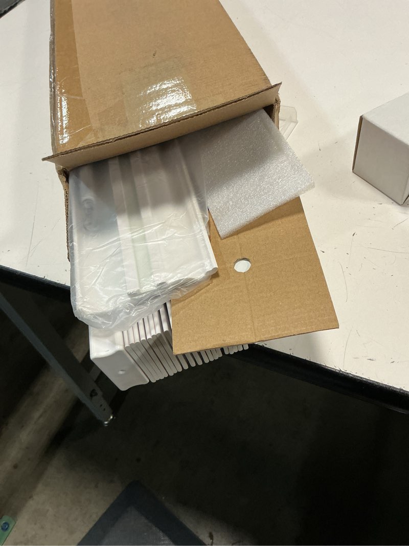 Condition photo showing Good Condition for lazblinds 2-inch cordless faux wood blinds with royal valance, room darkening horizontal window blinds, inside mount blinds for windows - fit for window 31" w x 36" h - white white 31"w x 36"h