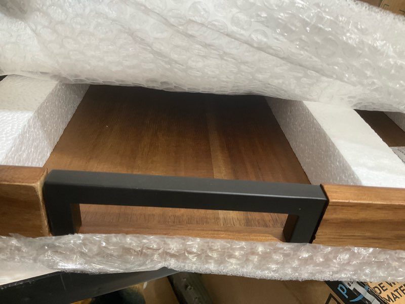 Condition photo showing Good Condition for large ottoman tray for living room and coffee table, decorative acacia wood serving tray with handles for breakfast in bed, dinner food kitchen tv (natural, 22" x 22" x 2") natural 22" x 22" x 2"