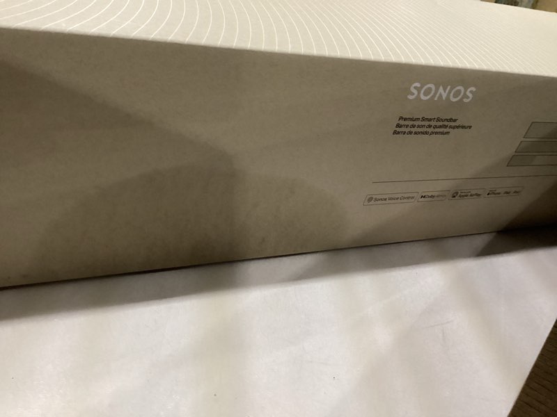 Condition photo showing New/Like New for Sonos Arc Ultra Soundbar with Dolby Atmos and Voice Control - 9.1.4 Surround Sound for TV and Music - White White Soundbar Only