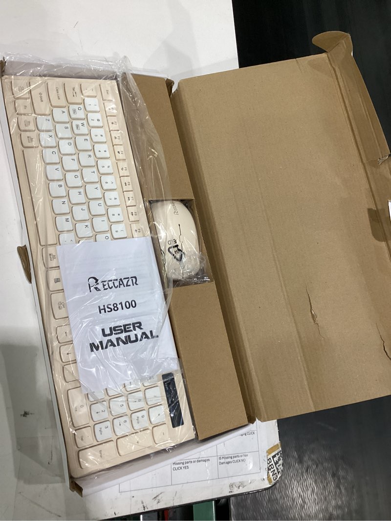 Condition photo showing Good Condition for silent wireless keyboard and mouse combo, full-sized wireless keyboard and adjustable dpi mouse, 2.4ghz usb receiver, keyboard and mouse for pc, windows, mac, desktop, laptop(latte-color b) latte color-b