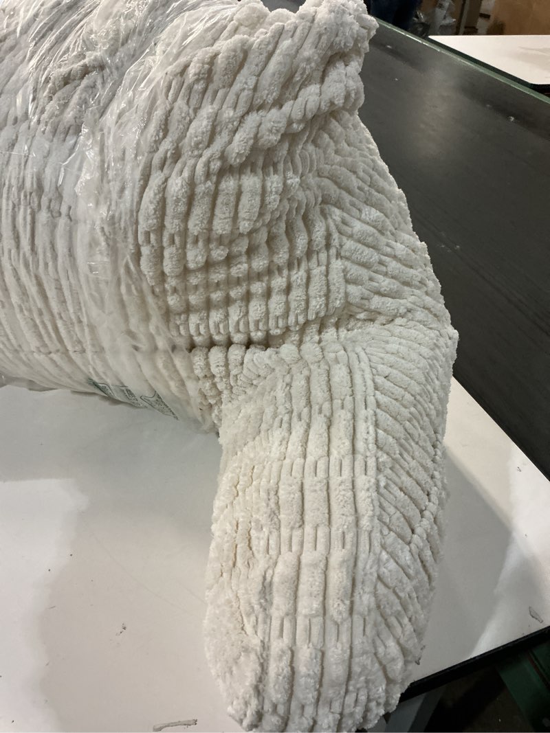 Condition photo showing Good Condition for Blissful Diary Reading Pillow, Large Backrest Pillow with Shredded Memory Foam for Adult & Children, Designed for Bed and Couch Sitting Up, Includes Arms, Pockets and Washable Cover, Off White Large(20inch) Off White