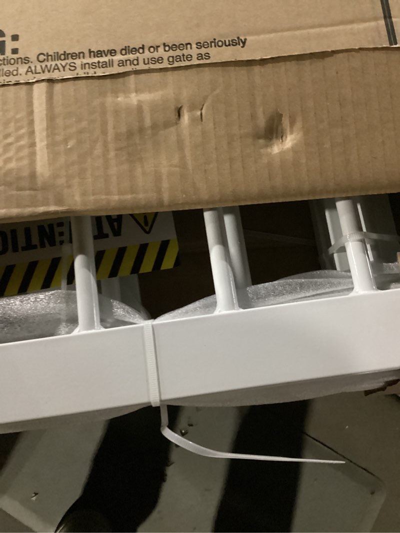 Condition photo showing New/Like New for Regalo Easy Step 49-Inch Extra Wide Baby Gate, Includes 4-Inch and 12-Inch Extension Kit, 4 Pack of Pressure Mount Kit and 4 Pack of Wall Mount Kit White 29-49"W x 30"H