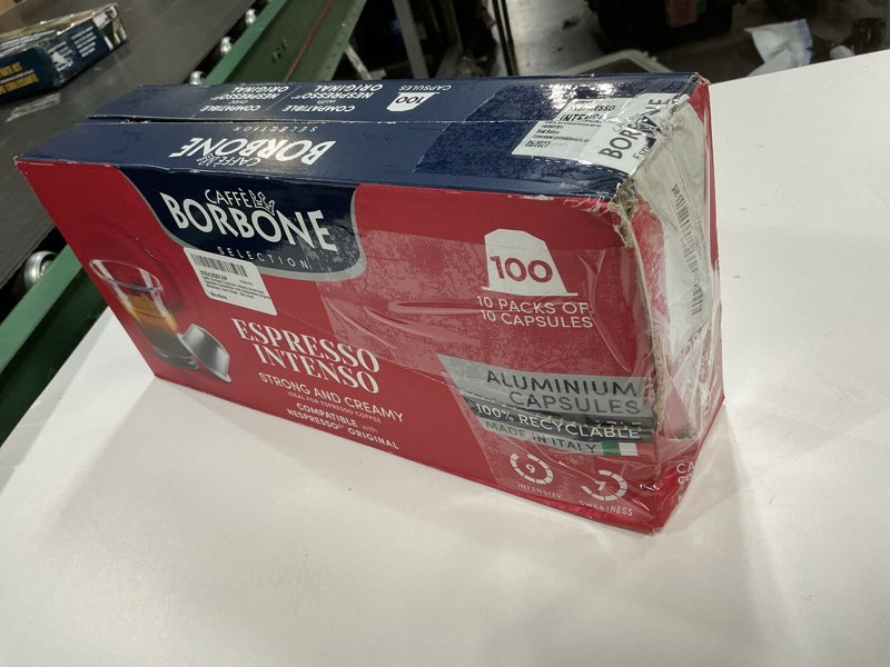 Condition photo showing New/Like New for (Exp 05/31/2027)Caffè Borbone Espresso Intenso Aluminum Capsules Compatible with Nespresso Original Machines, Dark R