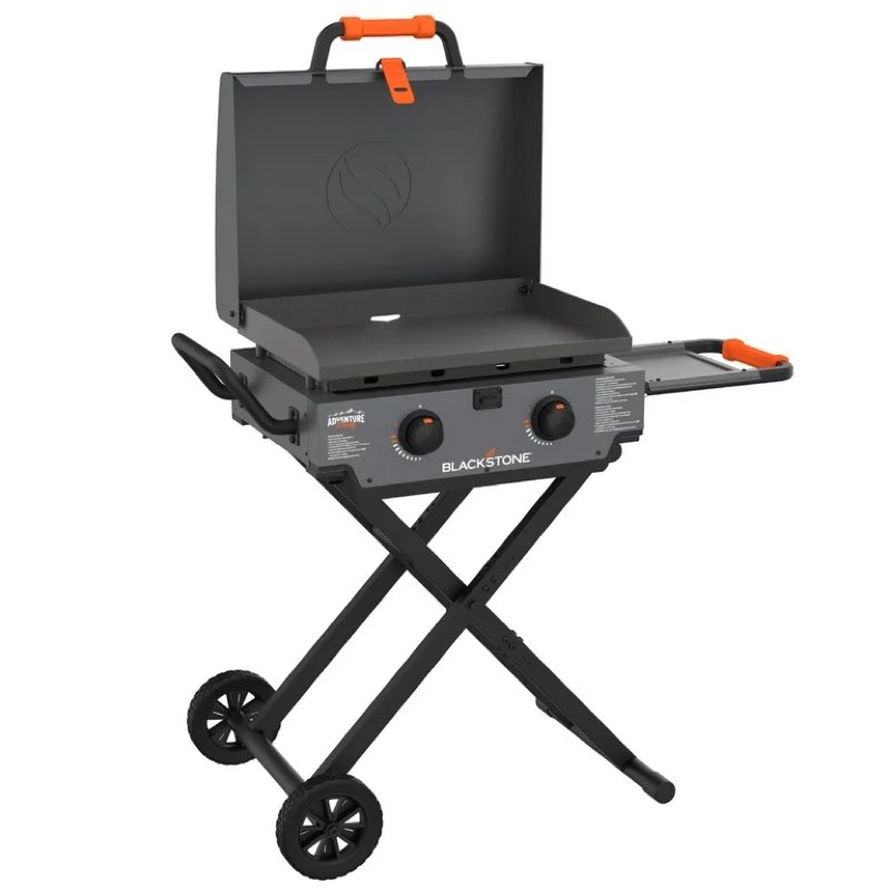 blackstone 22" griddle with hood & flexfold legs