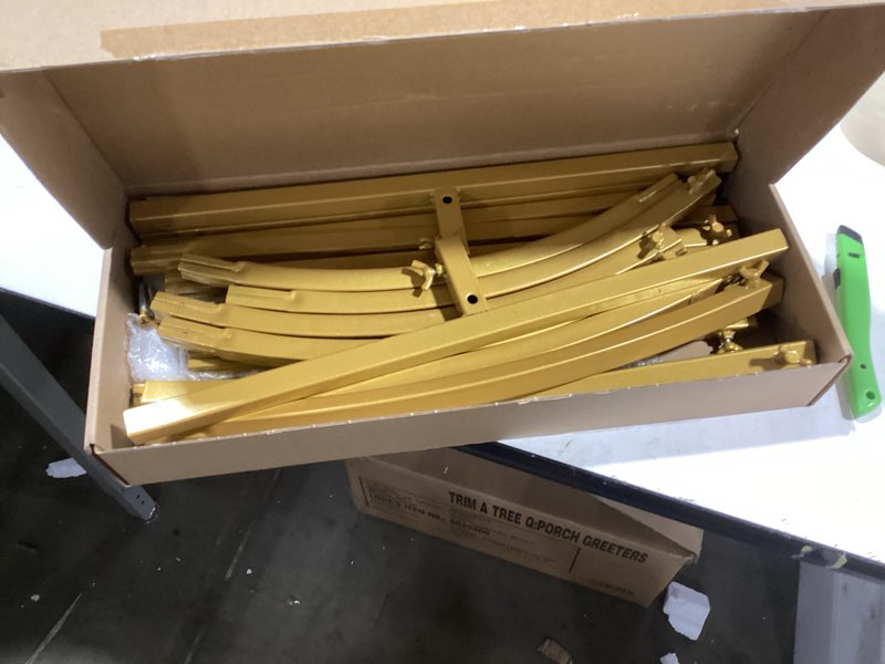 Condition photo showing Good Condition for Wokceer Wedding Arch Backdrop Stand 7.2FT, 6.6FT, 6FT Set of 3 Gold Metal Arch Backdrop Stand for Wedding Ceremony Baby Shower Birthday Party Decor 7.2FT, 6.6FT, 6FT Gold