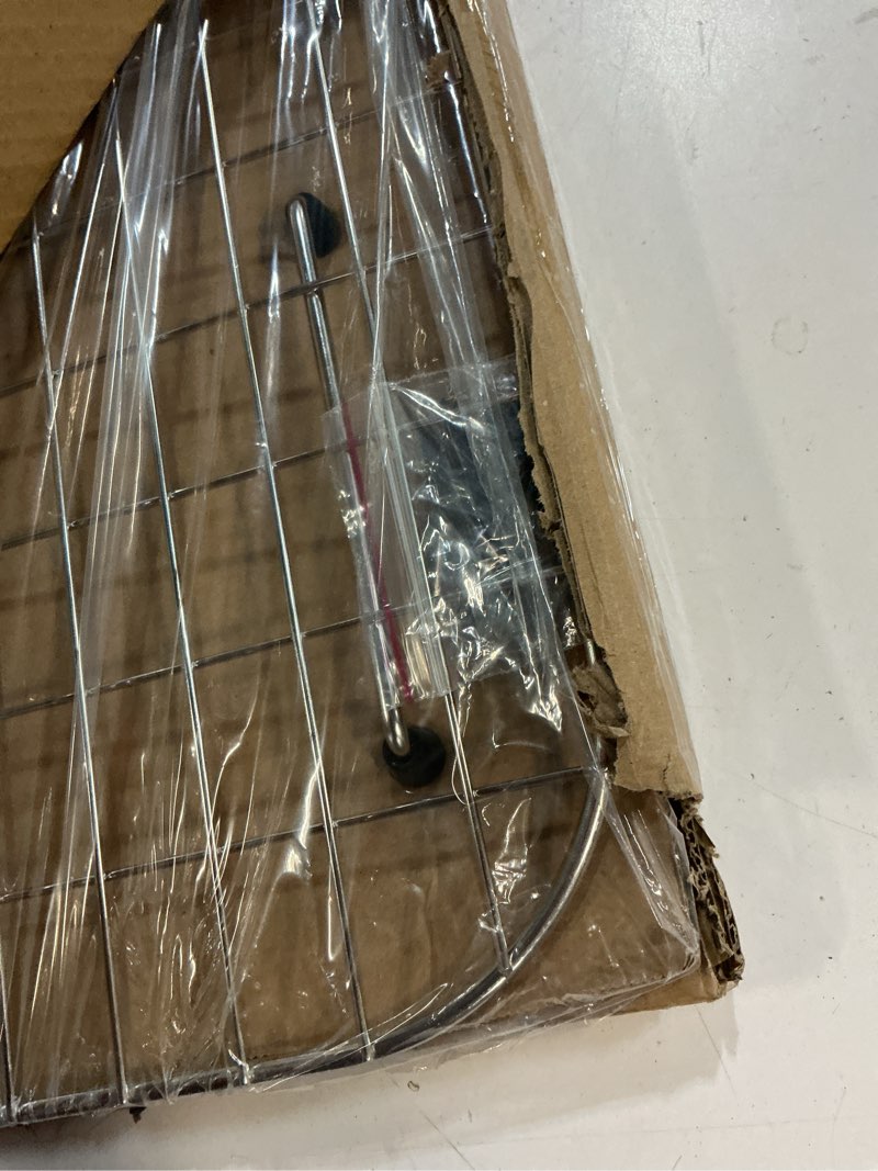 Condition photo showing Good Condition for sink protector grid 24-1/8" x 12-5/8", centered drain with corner radius 1-1/2", sink protector stainless steel material for single bowl 24-1/8" x 12-5/8" centered drain