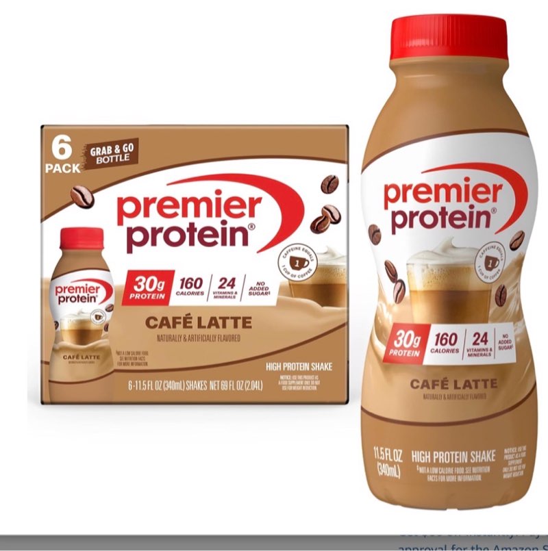 BBD: Oct 2026- Premier Protein Shake, Café Latte, 30g Protein, No Added Sugar, 24 Vitamins & Minerals to Support Im