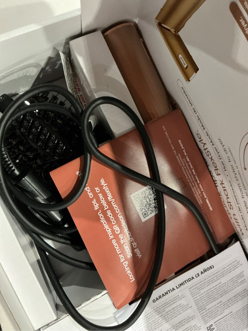 Condition photo showing As Is for shark flexstyle | air multi-styler & drying system | hair dryer brush for blowouts with coanda auto- wrap curlers, oval brush, concentrator attachment & storage bag | copper (spec. edition) | hd433cp copper-limited edition