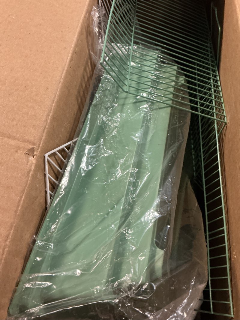 Condition photo showing As Is for prevue hendryx sp1720-4 shanghai parakeet cage, green and white