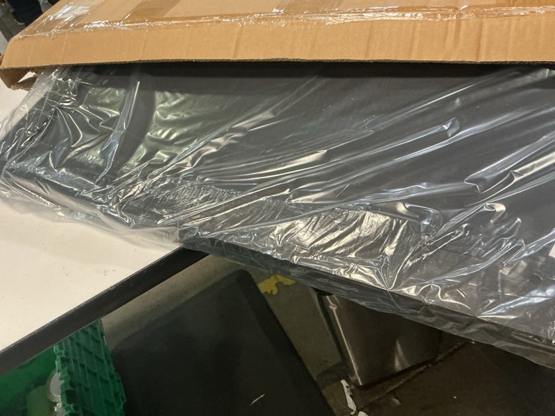 Condition photo showing As Is for wooden a-frame sign, magnetic 40" x 20" black chalk board sign board, double-sided sandwich board signs outdoor, chalkboard easel, menu board for restaurant, business or wedding black 20" x 40"