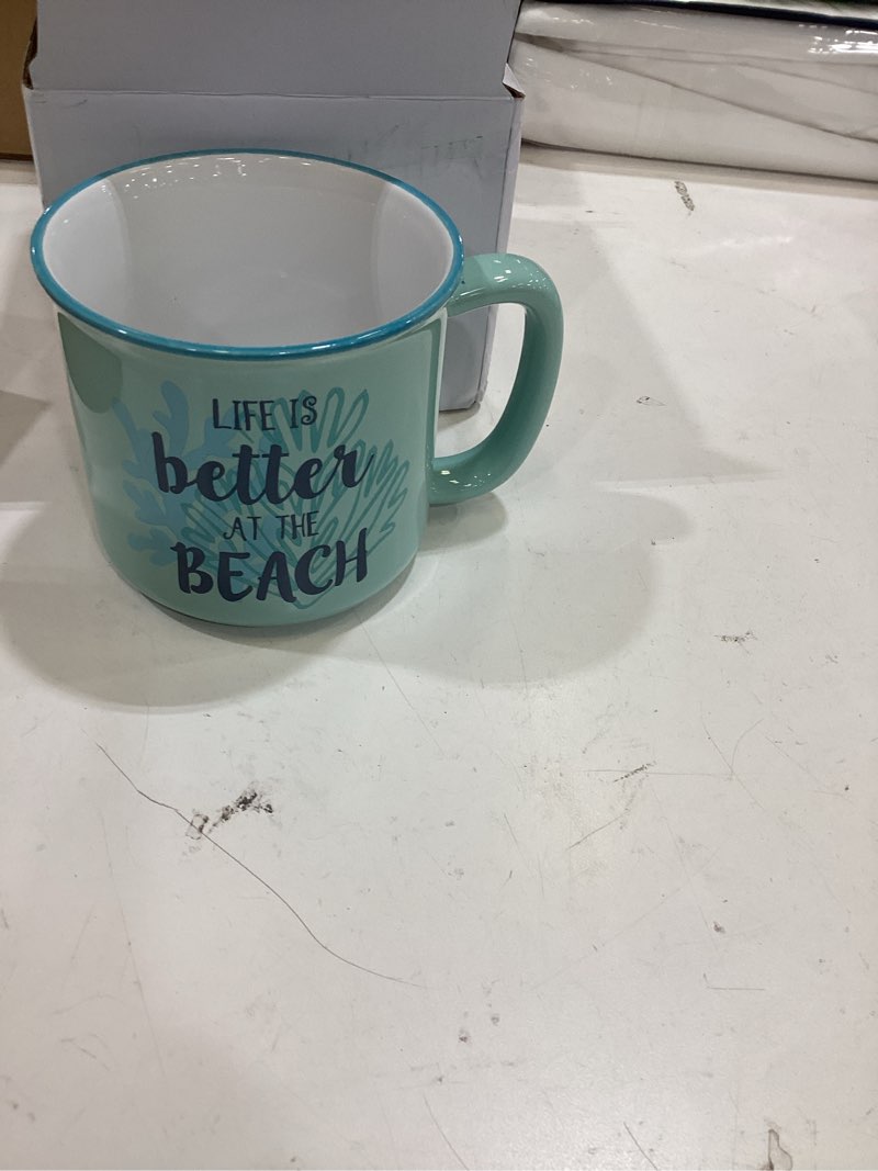 Condition photo showing Good Condition for pavilion - life is better at the beach - large 17 oz stoneware coffee cup mug