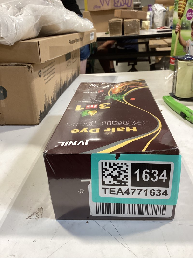 Condition photo showing New/Like New for ivnil coffee hair dye shampoo 3 in 1 instant color for grey coverage seimi permanent for women/men (coffee)