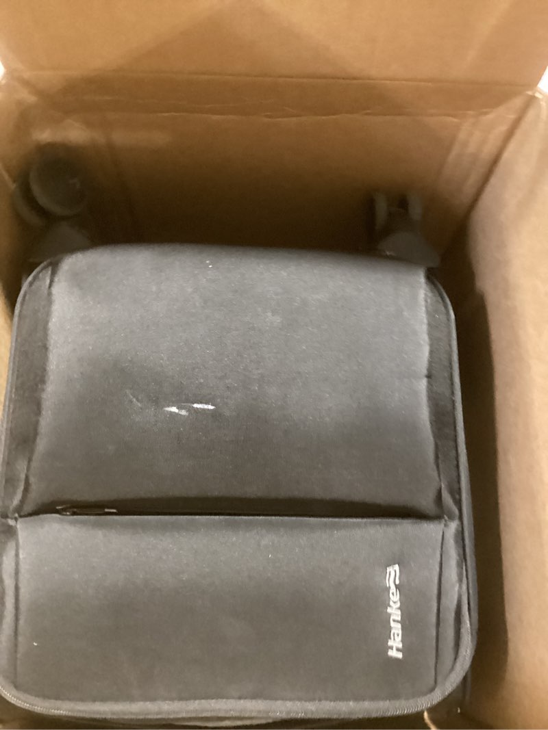 Condition photo showing As Is for Hanke Underseat Carry On Luggage with Wheels, Spinner Small Suitcase, 16-Inch Rolling Under Seat Luggage, Softside Lightweight Carry On Bag for Airplane TSA Travel Personal Item, Black 16-Inch Underseat Black