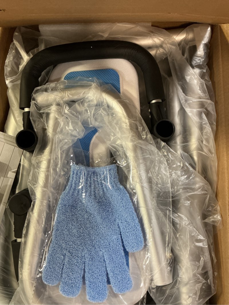 Condition photo showing New/Like New for 360° swivel shower chair with arms and back, heavy duty 500 lbs bariatric bath bench for seniors elderly disabled adults, upgraded adjustable height shower stool for inside shower stall
