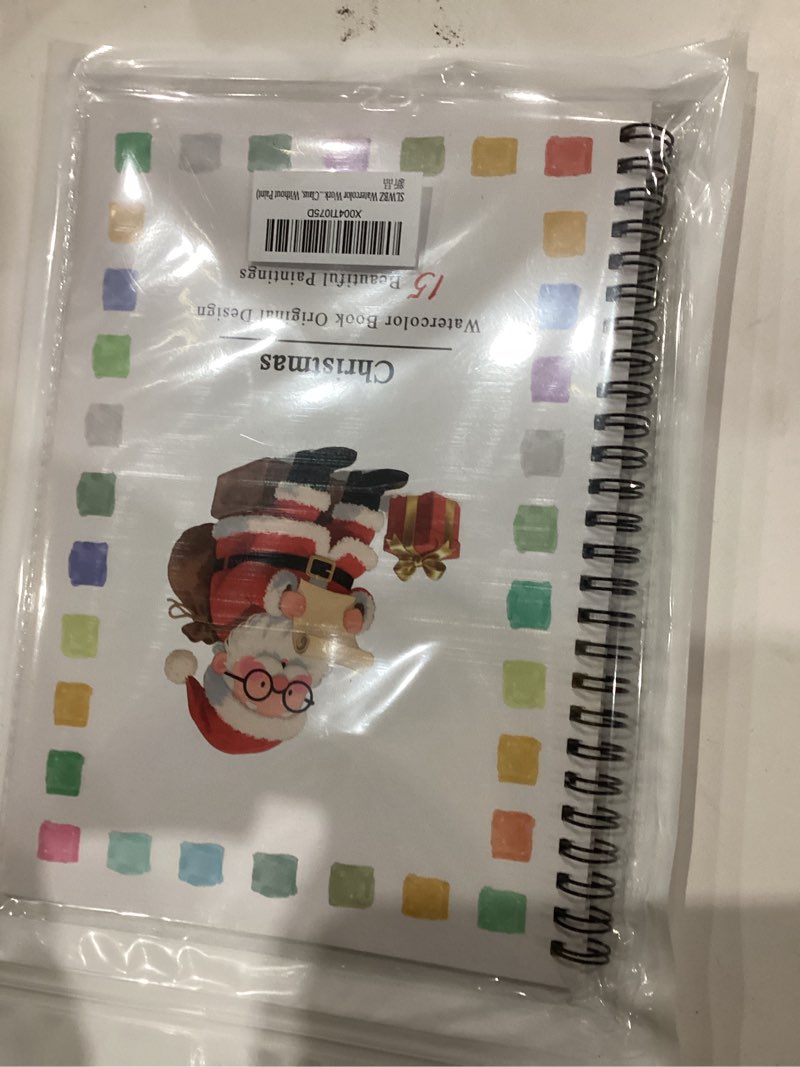 Condition photo showing New/Like New for SLWBZ Watercolor Workbooks Coloring Book, Beginner Friendly Painting Kit, Easy Exquisite with Detailed Steps, Creative Exploration Watercolor Book for Adults Teens (Santa Claus, Without Paint) Santa Claus Without paint