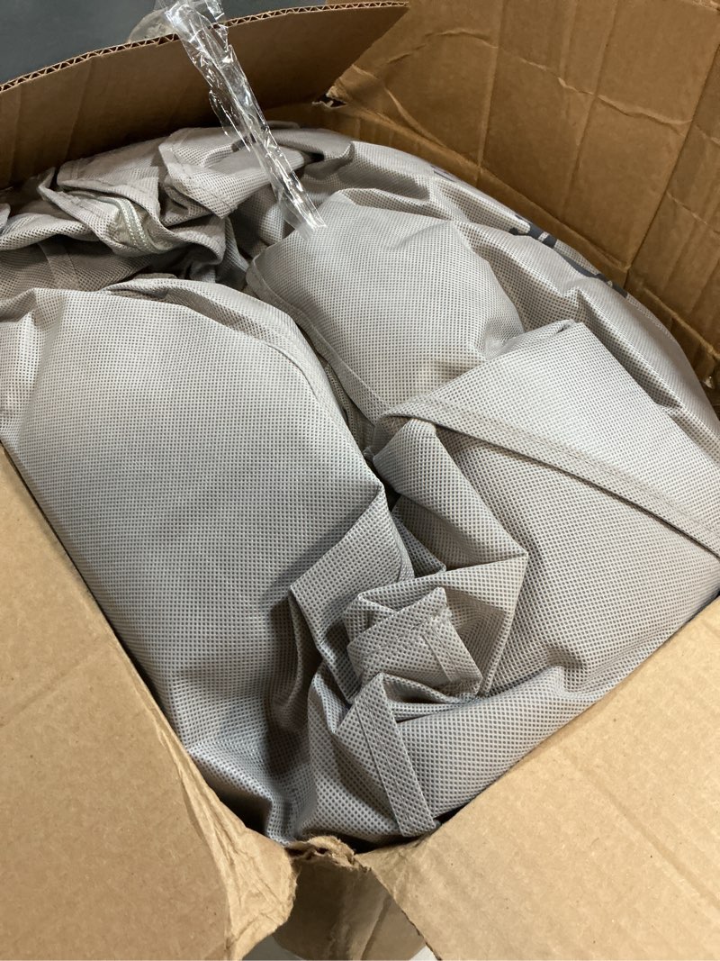 Condition photo showing As Is for Globon Down Comforter California King Size?All Season Duvet Insert?Soft Noiseless Shell, Medium Weight with 8 Corner Tabs, Grey… Grey Cal King-All Season