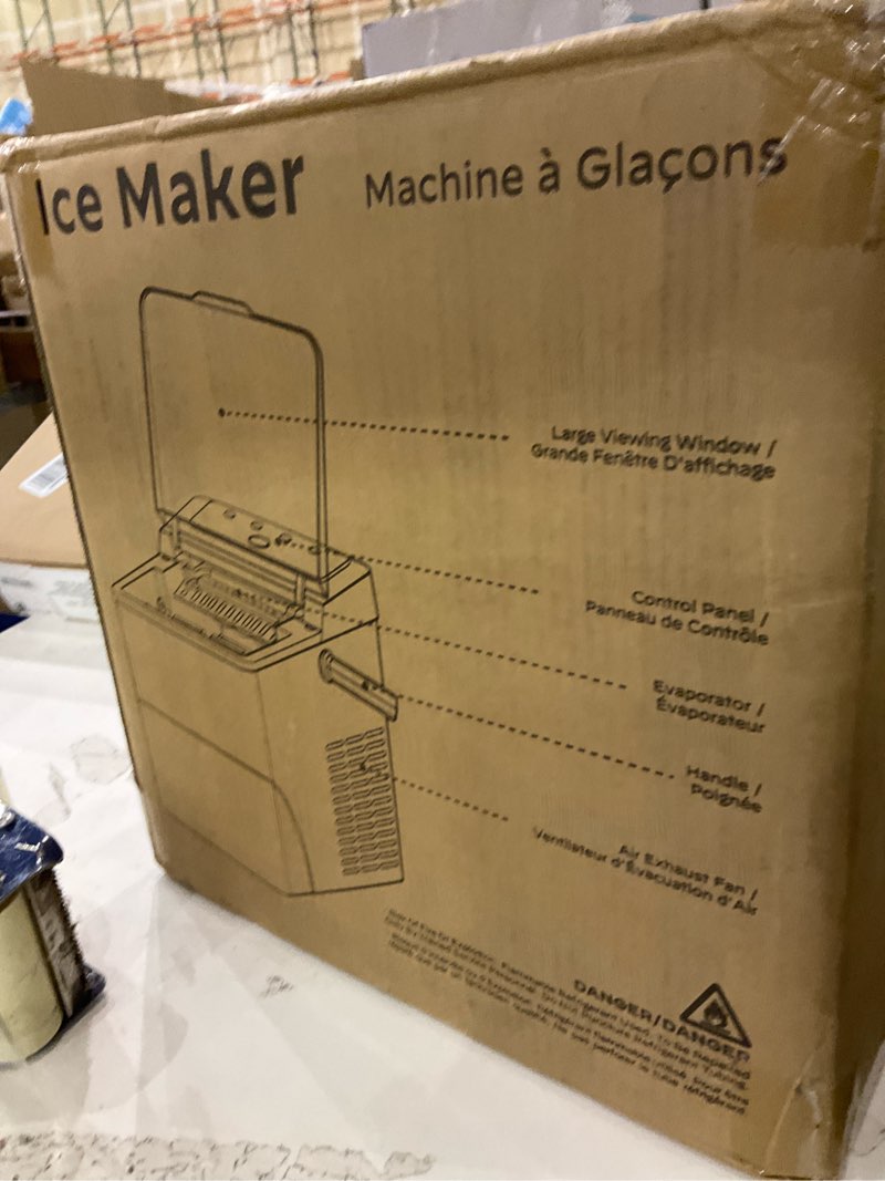 Condition photo showing New/Like New for Silonn Boost Ice Maker with Innovative 2.5L Ice Basket & 1.8L Water Tank, 9 Bullet Ice Cubes in 6 Mins, Countertop Ice Maker with LED Touch Control, Self-Cleaning Ice Machine, 2 Ice Sizes LED-Black 26lbs