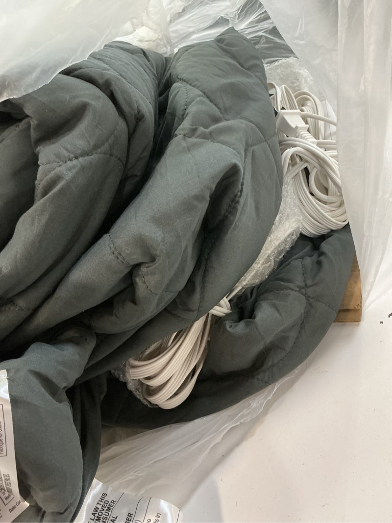 Condition photo showing Good Condition for heated mattress pad king size, electric mattress pad cover w/dual control 8 heating settings, bed warmer w/ 4 auto shut off settings, ul certified, deep pocket, machine washable, dark grey dark grey - diamond king