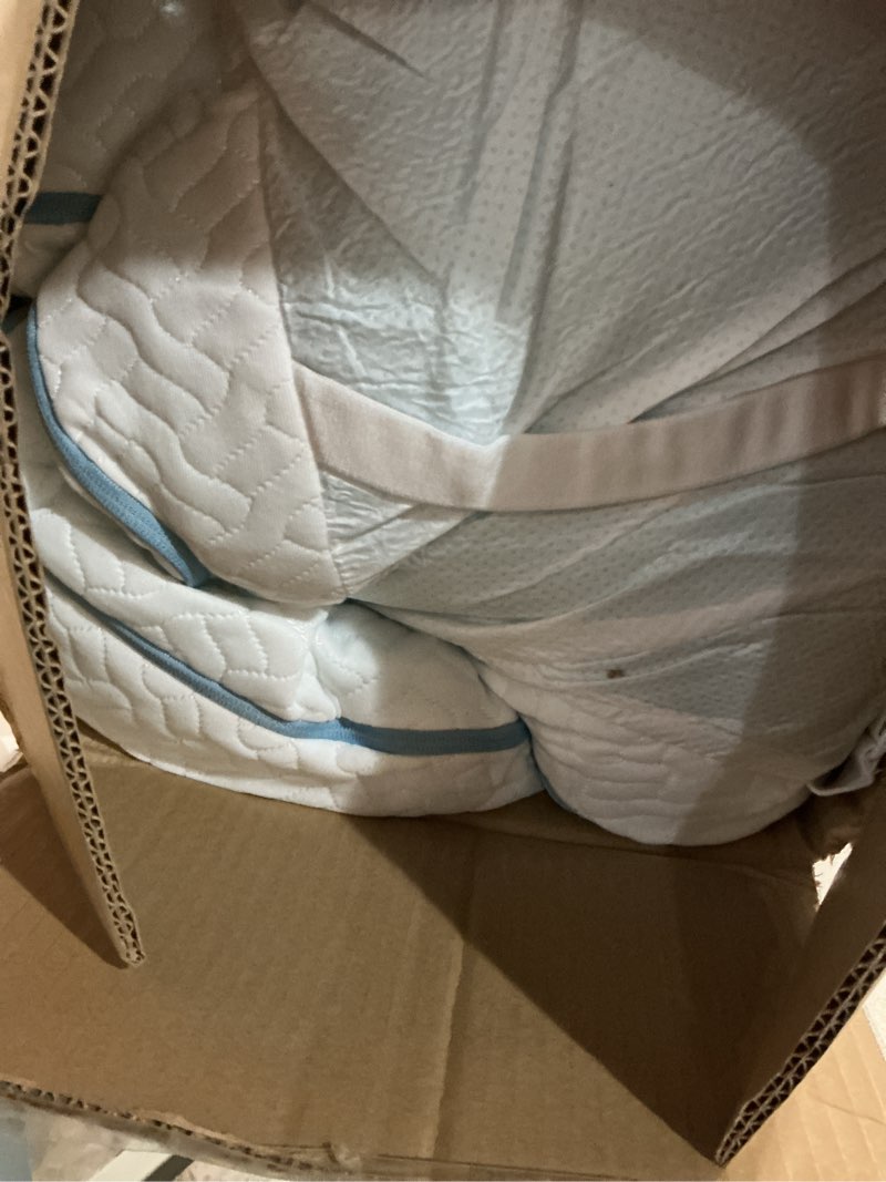 Condition photo showing As Is for dreamsmith full size mattress topper - 3 inch cooling gel memory foam mattress pad for pressure relief, bed topper with removable washable soft cover non-slip, certipur-us & oeko-tex certified