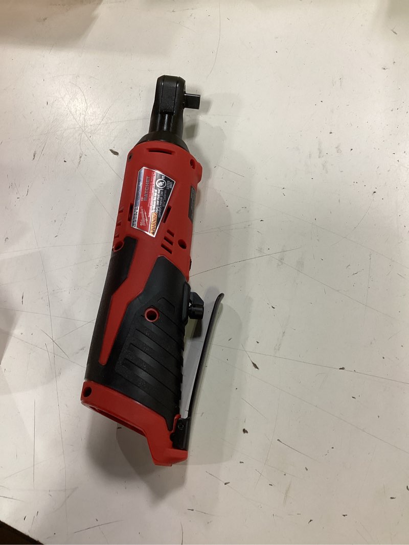 Condition photo showing Good Condition for milwaukee m12 3/8 in. brushed cordless ratchet tool only