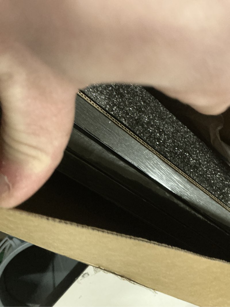 Condition photo showing Good Condition for Forbena 48 Inches Long Floating Book Shelves for Wall Set of 3, Black Wall Bookshelves for Living Room, Large Heavy Duty Wood Wall Mounted Hanging Bookshelf for Bedroom Office Library Classroom Rustic Black