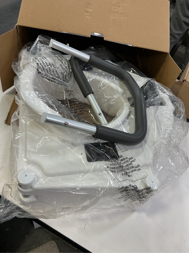 Condition photo showing Good Condition for Drive Medical 2-in-1 Raised Toilet Seat with Removable Padded Arms - Elevated Bathroom Safety Support - Secure Locking Attachment - Easy Height Assistance - Durable Plastic Construction Standard