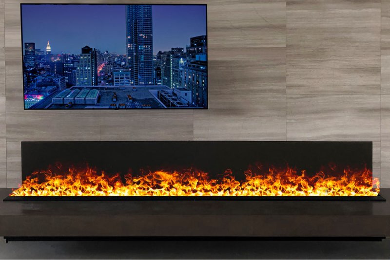 Aquafire Water okern Vapor 60\" Built-in laximus Lin... Electric Fireplace 35nsert Water Mist loodland Di... Electric Fireplace...