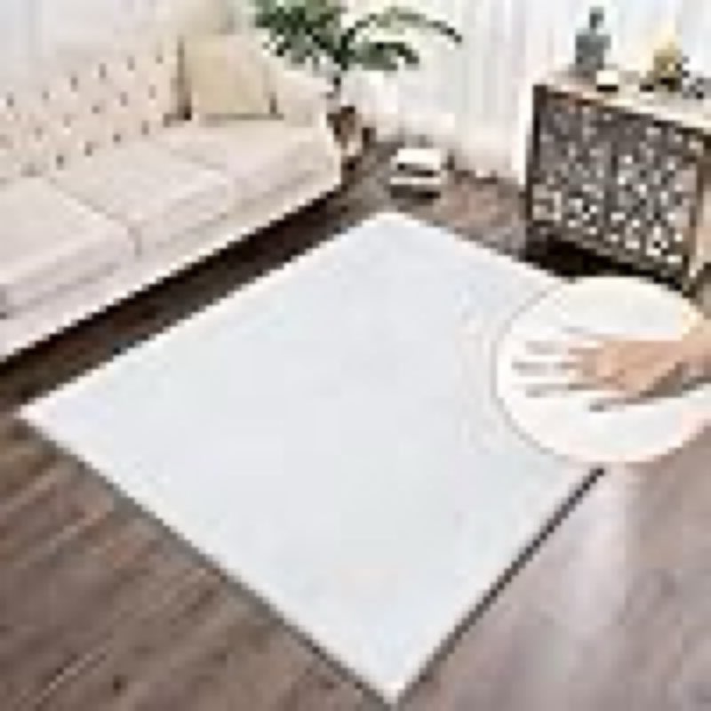 orinova white faux fur rug 5x8 rugs for living room shag washable area rug fuzzy rugs for bedroom girl room decor rectangle rug