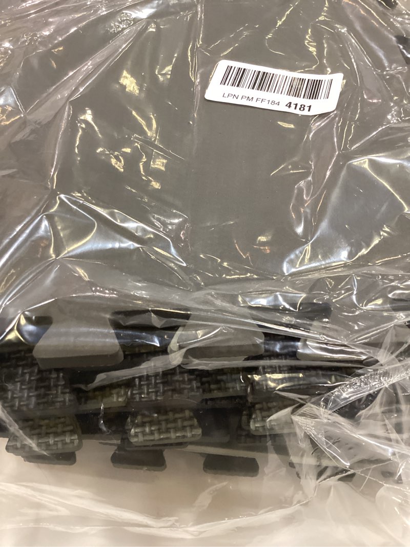 Condition photo showing As Is for bemaxx Gym Mats Set - 18 pcs EVA Interlocking Foam Floor Tiles (12.6"x12.6"x0.4") 18sqft Protective Gym Flooring Sports Home Workout Exercise Mats Puzzle Garage Fitness Play-Room Pool Treadmill Bike Camouflage Trio | 18 Tiles | 18 Sq Ft 12.6"L x 12.6"W x 0.4"Th