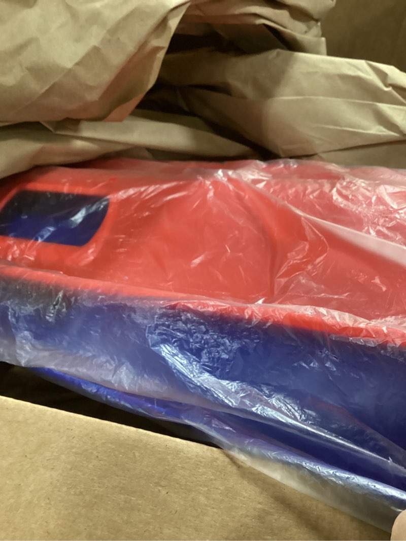 Condition photo showing Good Condition for Snow Sled for Kids & Adults: 35", Cold-Resistant, Anti-lateral Drift, Included Rope, One Handle per Side, Fast, Stable, Stackable, Easy to Carry, Toboggan Sled for Snow Days, Perfect for Winter Fun Blue-Red