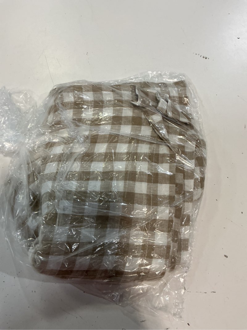 Condition photo showing New/Like New for european linen gingham euro sham, euro, cafe