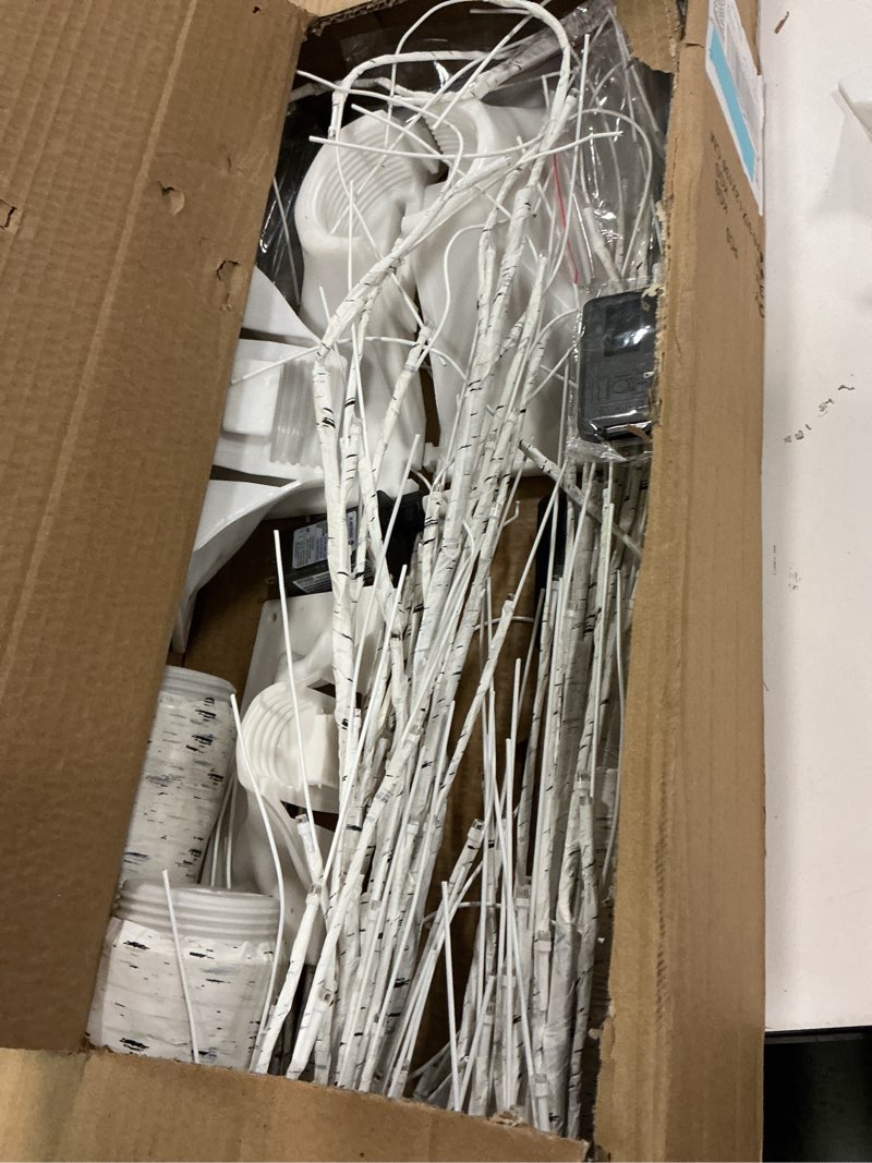 Condition photo showing As Is for (SIMILAR) LED Birch Tree Light, 3PK (4Ft, 6Ft, 8Ft) With Timer, Lighted Twig Lamp, Prelit Christmas Tree for Xmas Indoor Outdoor Home Party Garden Decor 4+6+8FT