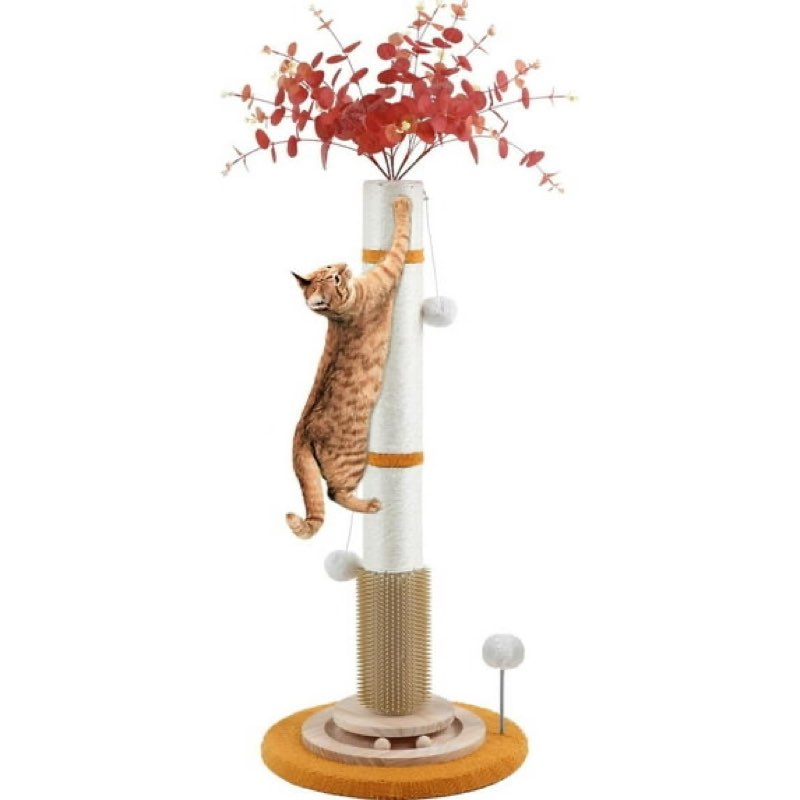 cat scratching post,45'' tall scratching post for indoor cats adults,cat scratcher with 3.5inch diam