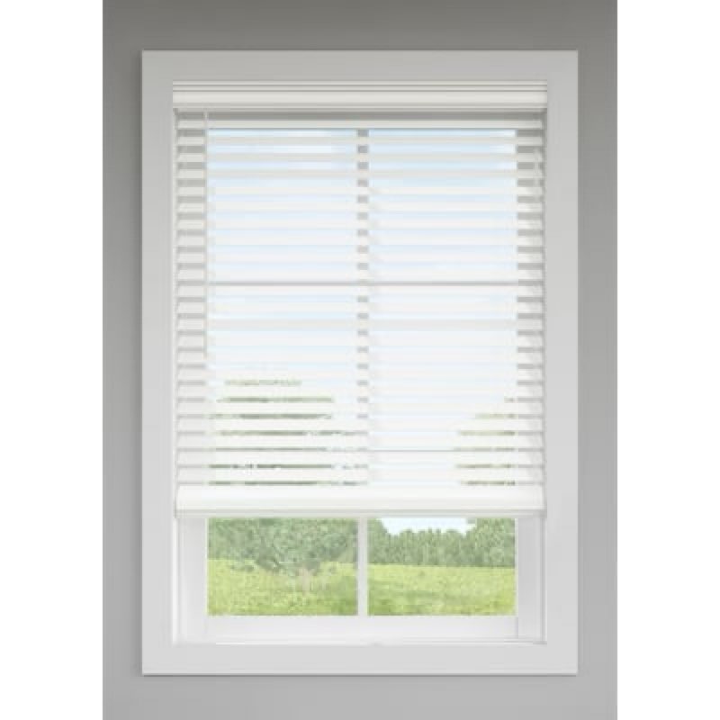 LEVOLOR Trim+Go 2.5-in Slat Width 33-in x 72-in Cordless White Faux wood Room blinds