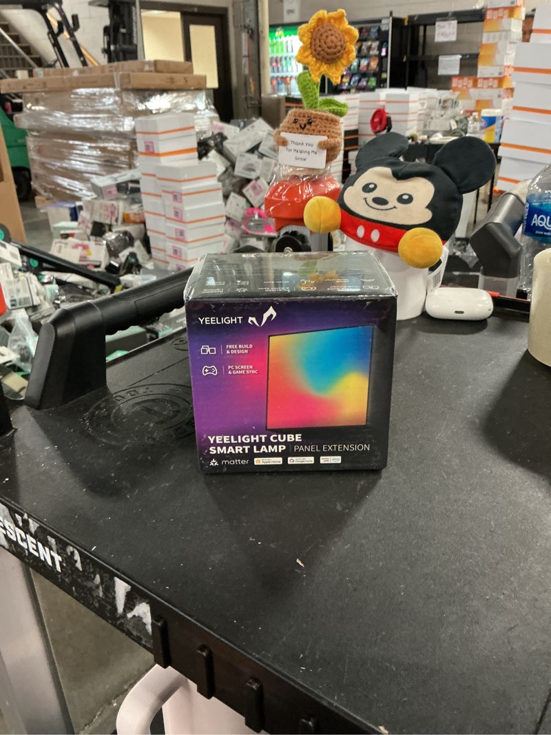 Condition photo showing New/Like New for yeelight panel light extension for cube smart lamp, 16 million colors option, rgbic individual addressable, dynamic lighting, music flow, wifi connected, app control, for bedroom, living room, cube*1