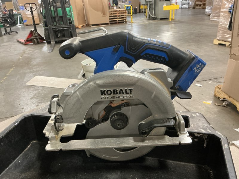 Condition photo showing As Is for kobalt 24-volt 6-1/2-in brushless cordless circular saw (battery not included and charger not