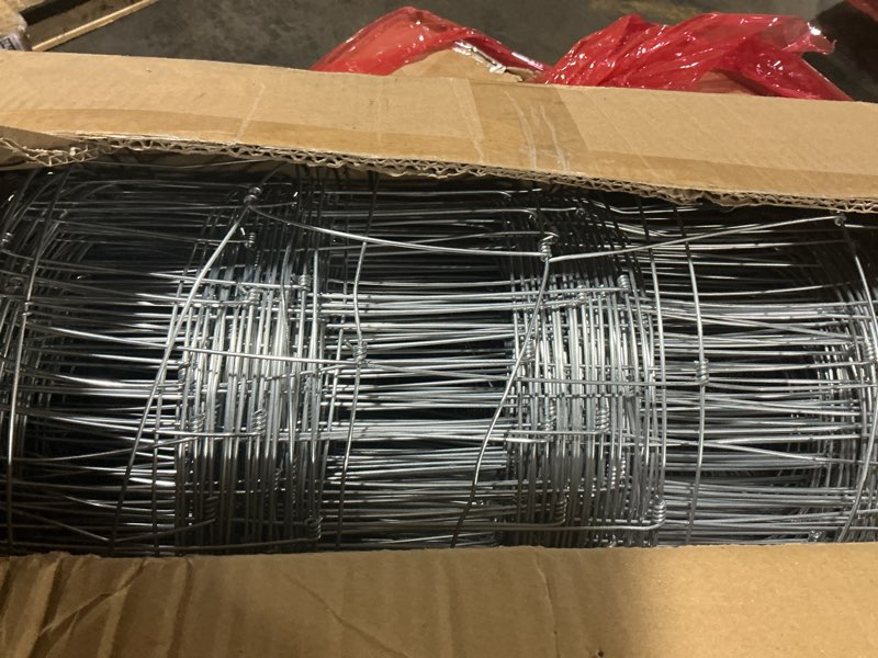 Condition photo showing Good Condition for livestock fence, 5ft x 328ft galvanized wire fencing, cattle farm fence, heavy zinc coated deer goat cattle fence for farm yard livestock protection