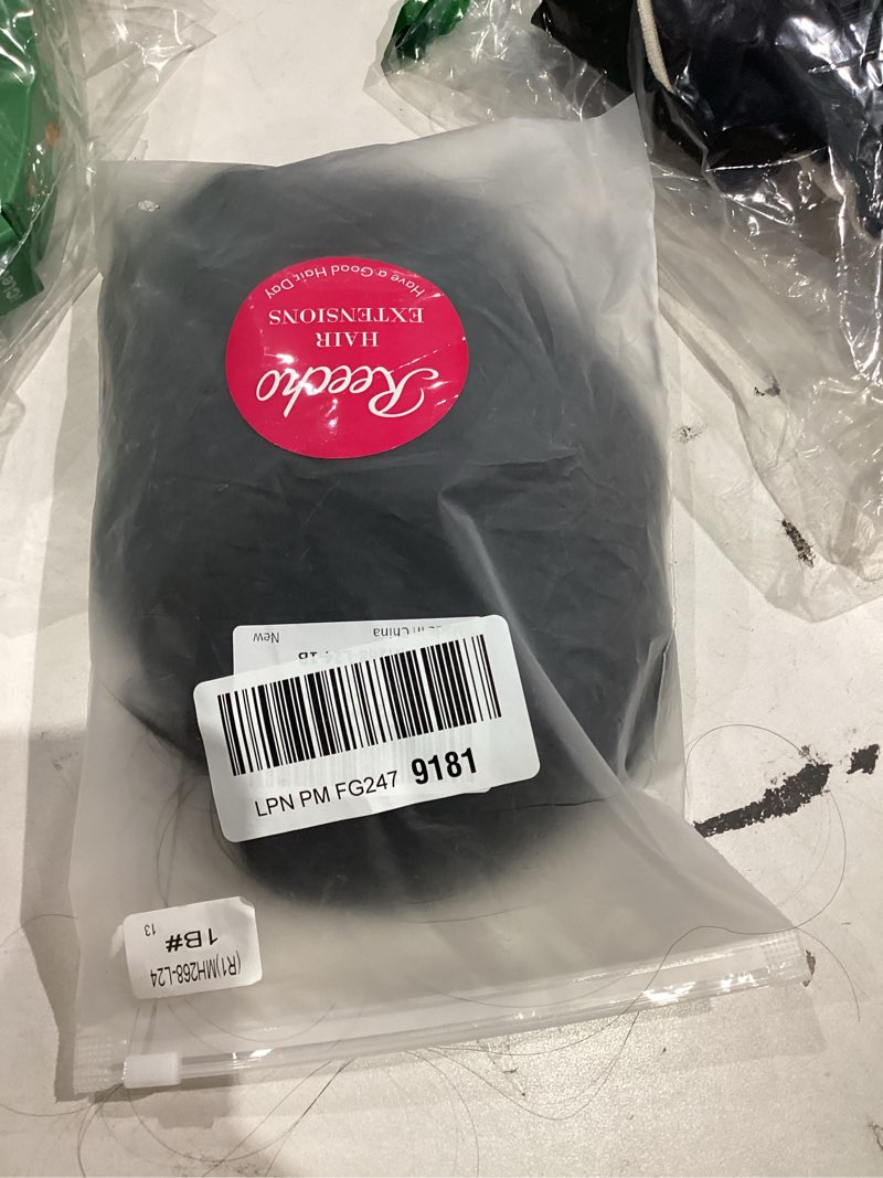 Condition photo showing As Is for REECHO 24" 1-Pack 3/4 Full Head Curly Wave Clips in on Synthetic Hair Extensions HE008 Hairpieces for Women 5 Clips per Piece-Natural Black Natural Black 24 Inch (Pack of 1)