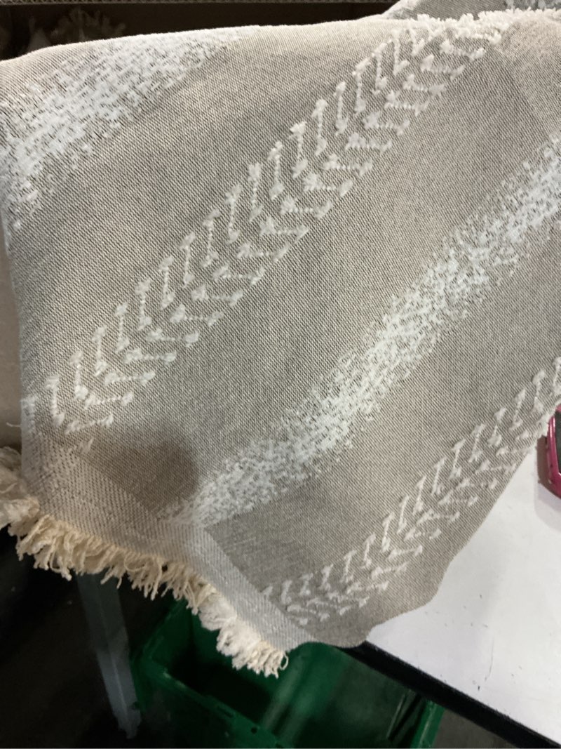 Condition photo showing As Is for couch covers 3 seater,71" w x 118" l,sofa cover blanket line striped chenille slipcovers for sofa gray couch cover chaise 71"w x 118"l