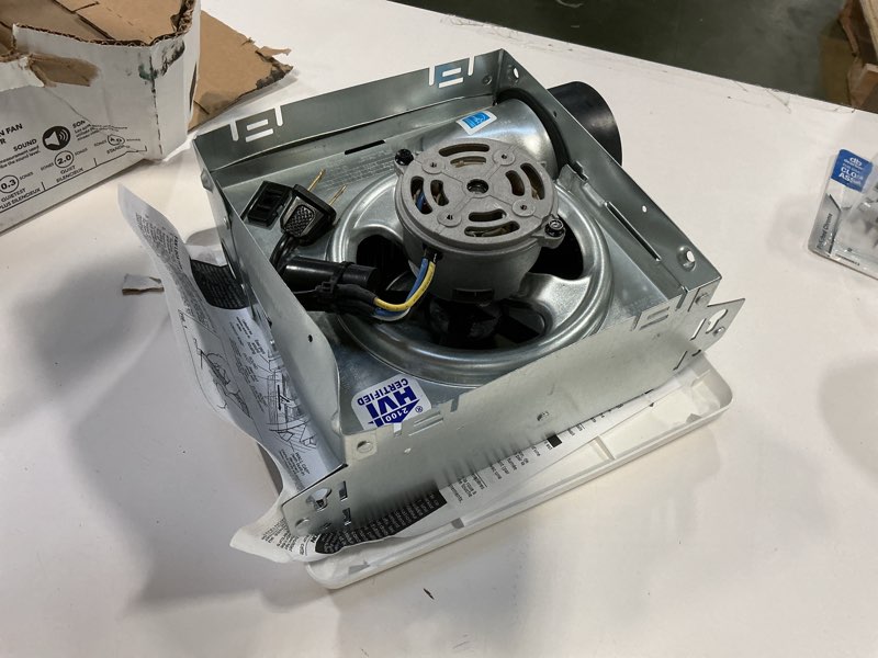 Condition photo showing Good Condition for 3022086 50 CFM Economy Energy Star 2-Sone Bathroom Ventilation Fan, White