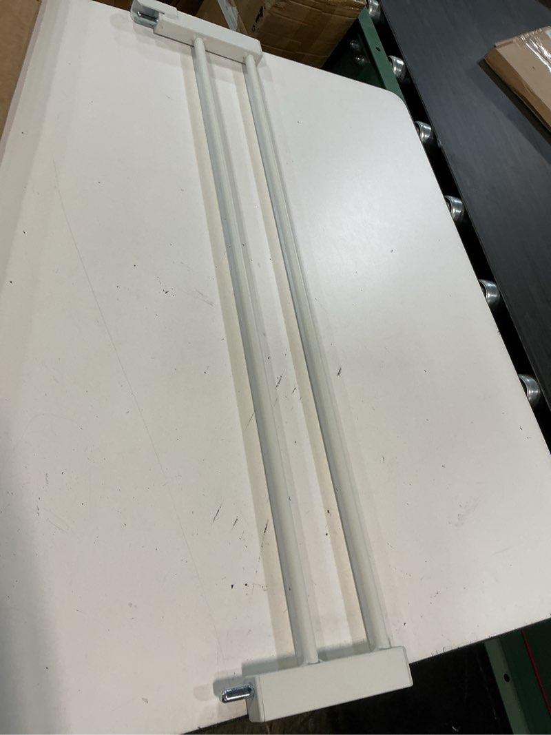 Condition photo showing Good Condition for babelio metal baby gate extender, 5.5inch (14cm) white baby gates extension extra wide accessories for stairs & doorways, no need tools no drilling,30" tall 30" high, 5.5" wide extension white