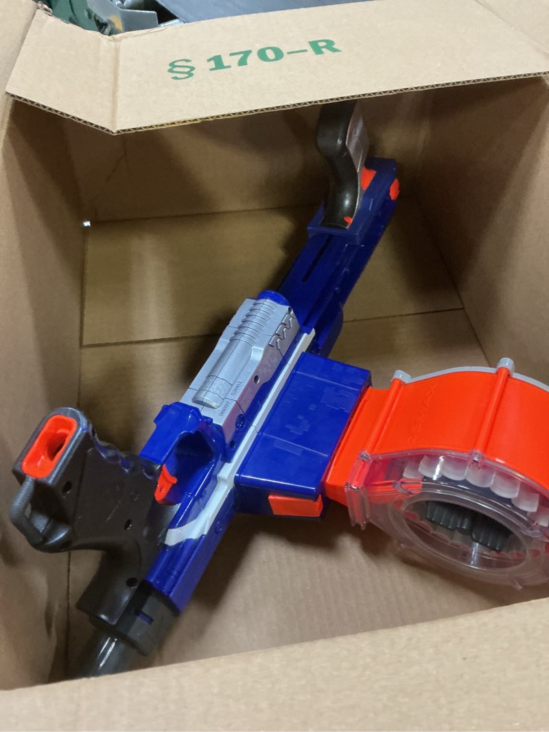 Condition photo showing Good Condition for NERF Rampage N-Strike Elite Toy Blaster with 25 Dart Drum Slam Fire for Kids, Teens, & Adults (Amazon Exclusive)