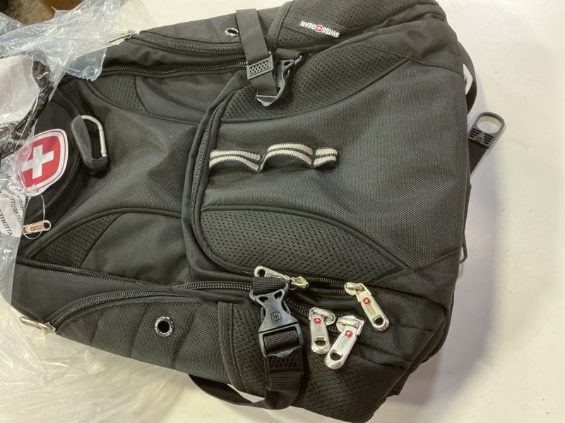 Condition photo showing Good Condition for swissgear 1900 scansmart 17” laptop backpack black – reflective tech backpack with scansmart compartment – multiple organizer pockets & rfid scan blocking technology 17-inch black