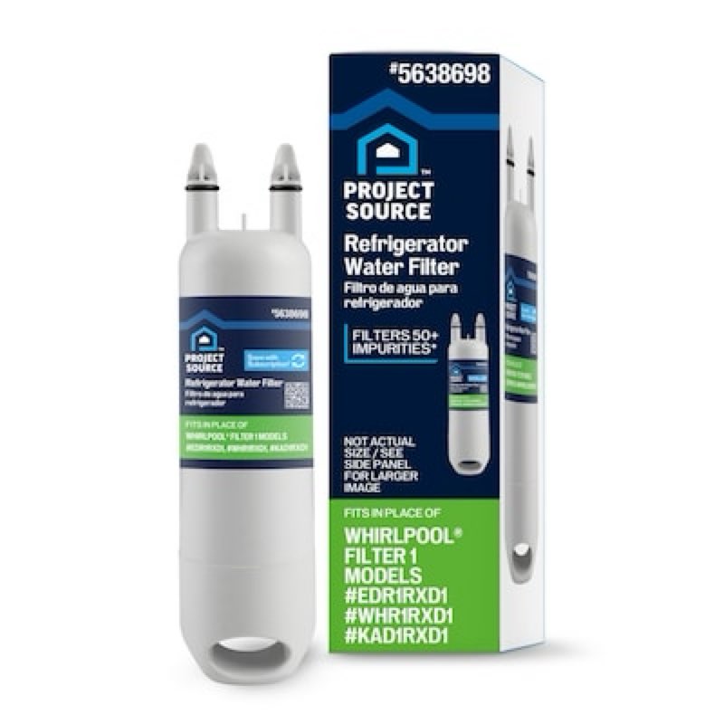 project source push-in refrigerator water filter fits whirlpool filter 1